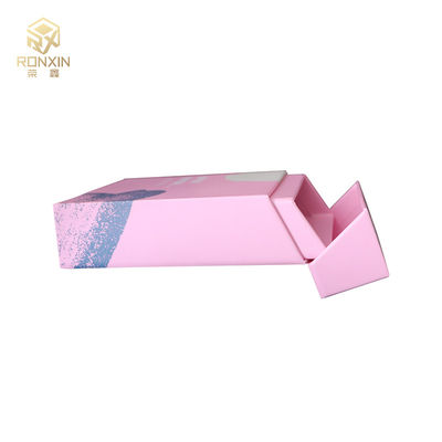 Handmade Pink Paperboard Gift Boxes With Hot Stamping Logo