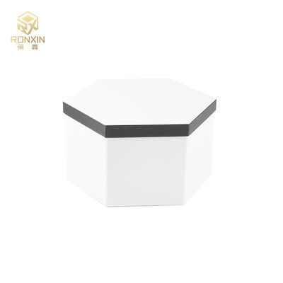 White Hexagonal Paperboard Gift Boxes Coated Paper For Sweet Candy