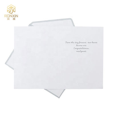 Fashionable Recyclable Grey And White Wedding Invitations Hot Stamping