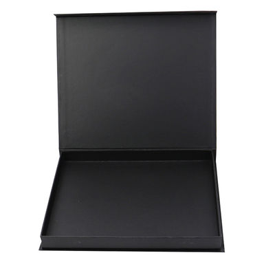 Simple Book Shape E Flute Corrugated Box Pure Black For Silk Scarf