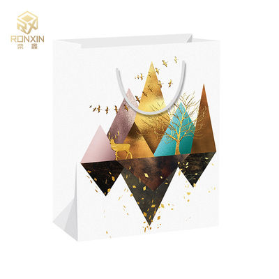 Coated Printed Paper Shopping Bag , Garment Shopping Bag Customized Size